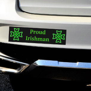 Autocollant De Voiture Fiers Irishman Green Celtic Knots