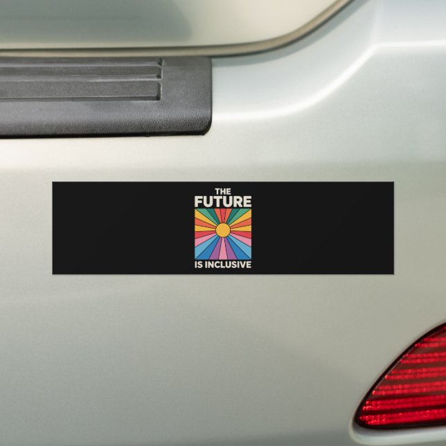 Autocollant De Voiture Fierté arc-en-ciel L'avenir est inclusif LGBTQ (En voiture)