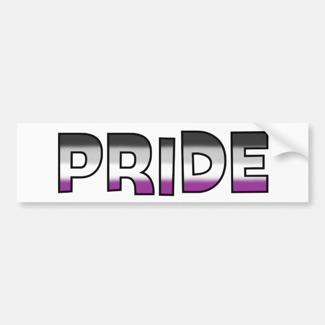 Autocollant De Voiture Fierté asexuelle (Devant)