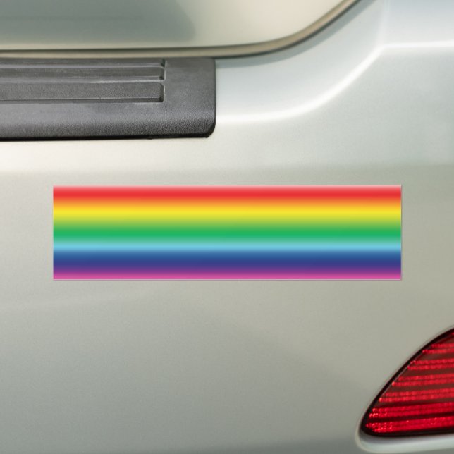 Autocollant De Voiture Fierté couleurs arc-en-ciel Bumper Sticker (En voiture)