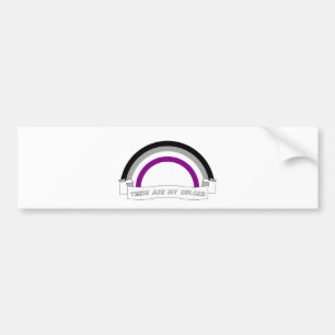 Autocollant De Voiture Fierté d'arc-en-ciel d'Asexuality