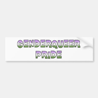 Autocollant De Voiture Fierté de Genderqueer