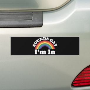 Autocollant De Voiture Fierté gay LGBT Arc-en-ciel Sons Gay Je suis dedan