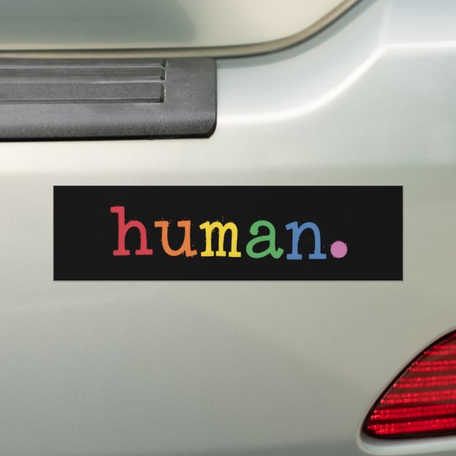 Autocollant De Voiture Fierté humaine LGBT Rainbow LGBTQ Égalité (En voiture)