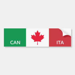 Autocollant De Voiture Fierté italo-canadienne