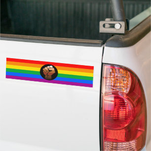 Autocollant De Voiture FIERTÉ LGBTQ (POC Fist Pride)