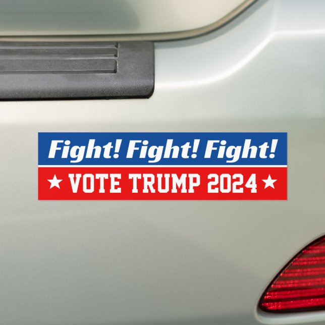 Autocollant De Voiture Fight Fight Fight Pro Donald Trump 2024 (En voiture)