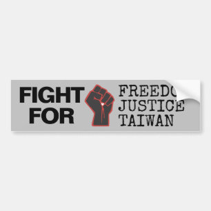 Autocollant De Voiture Fight For Freedom Justice Taiwan