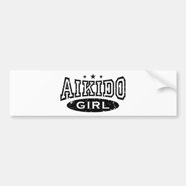Autocollant De Voiture Fille Aikido (Devant)