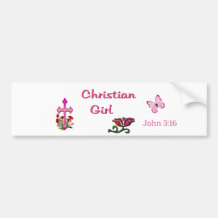 Autocollant De Voiture Fille chrétienne