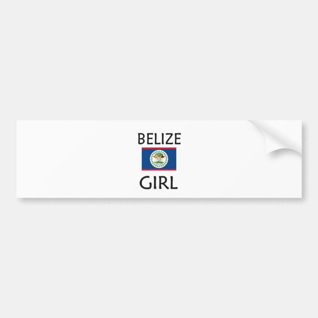 AUTOCOLLANT DE VOITURE FILLE DE BELIZE (Devant)