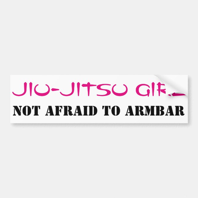 Autocollant De Voiture Fille de Jiu-Jitsu non effrayée à l'adhésif pour (Devant)