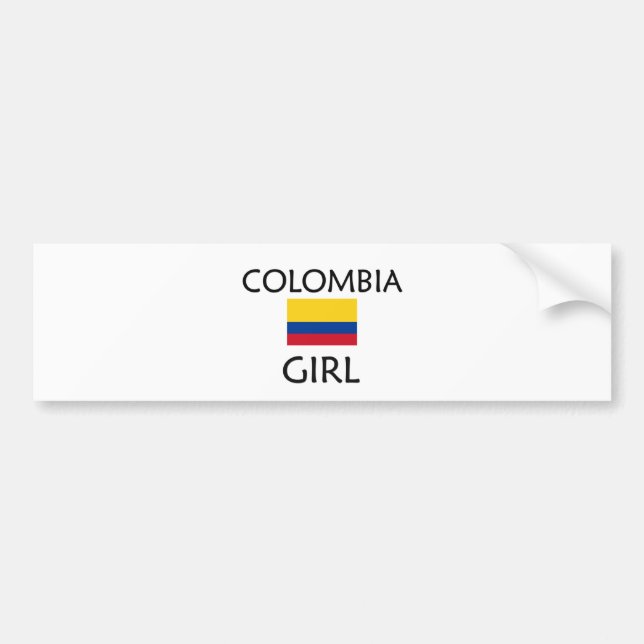 AUTOCOLLANT DE VOITURE FILLE DE LA COLOMBIE (Devant)