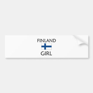 AUTOCOLLANT DE VOITURE FILLE DE LA FINLANDE