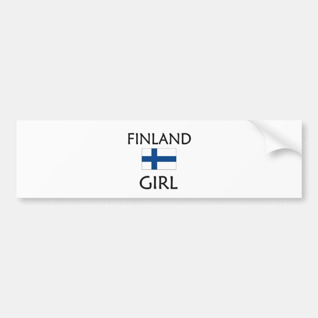 AUTOCOLLANT DE VOITURE FILLE DE LA FINLANDE (Devant)