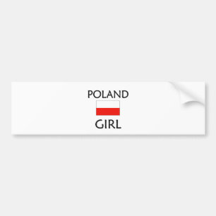 AUTOCOLLANT DE VOITURE FILLE DE LA POLOGNE
