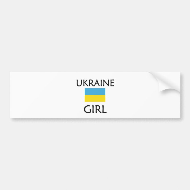 AUTOCOLLANT DE VOITURE FILLE DE L'UKRAINE (Devant)