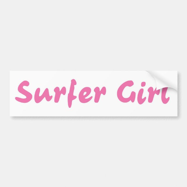 Autocollant De Voiture Fille de surfer (Devant)