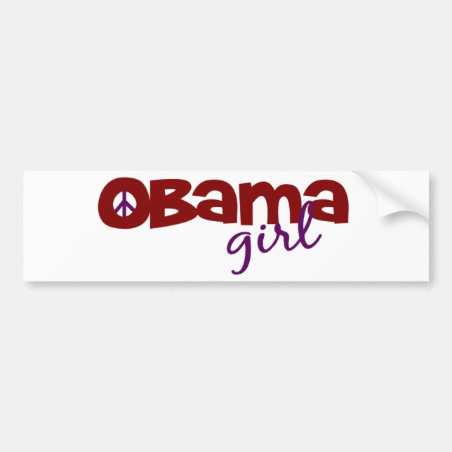 Autocollant De Voiture Fille d'Obama (Devant)