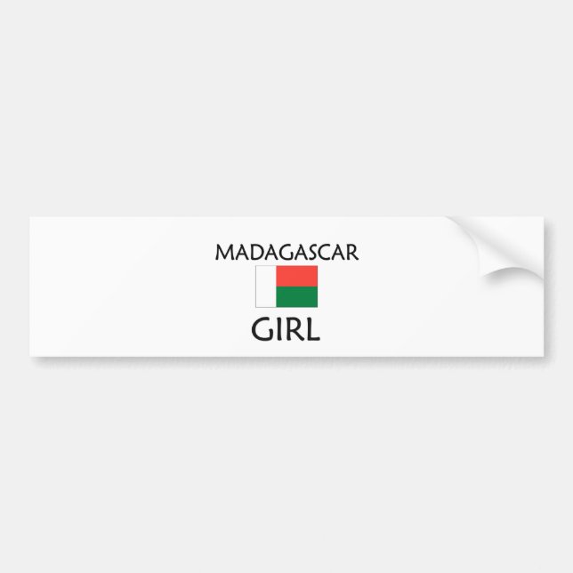 AUTOCOLLANT DE VOITURE FILLE DU MADAGASCAR (Devant)