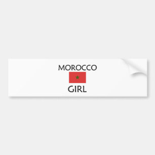 AUTOCOLLANT DE VOITURE FILLE DU MAROC
