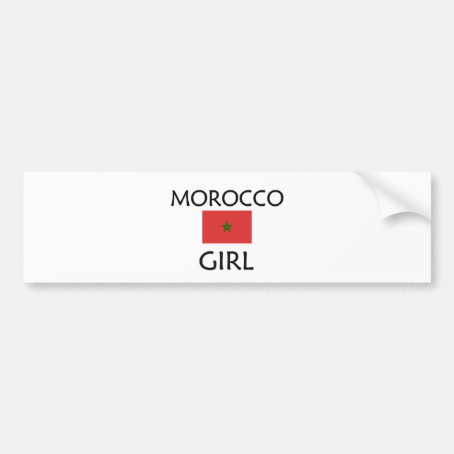 AUTOCOLLANT DE VOITURE FILLE DU MAROC (Devant)
