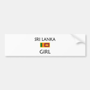 AUTOCOLLANT DE VOITURE FILLE DU SRI LANKA