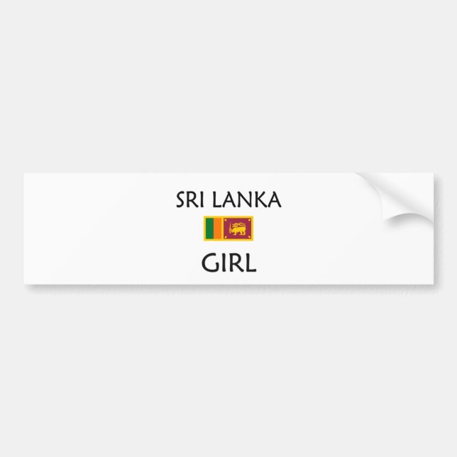 AUTOCOLLANT DE VOITURE FILLE DU SRI LANKA (Devant)
