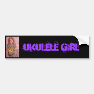 Autocollant De Voiture Fille d'ukulélé