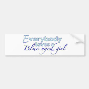 Autocollant De Voiture Fille observée par bleu