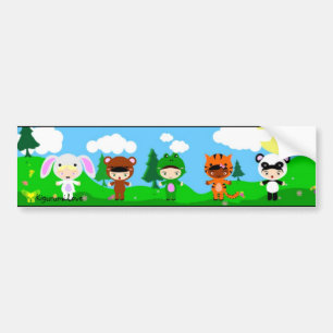 Autocollant De Voiture Filles d'amour de Kigurumi