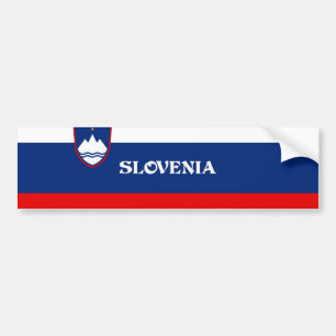 Autocollant De Voiture Flag of Slovenia, labeled