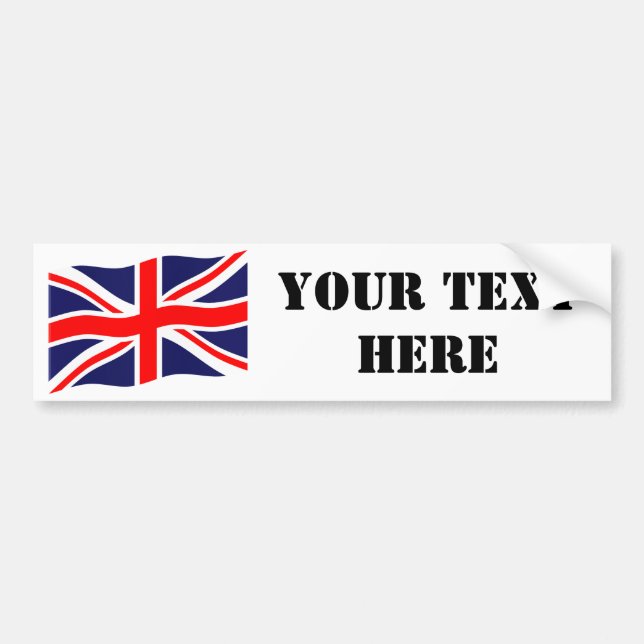 Autocollant De Voiture Flag of the United Kingdom + your ideas (Devant)