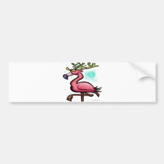 Autocollant De Voiture Flamant rose Christmas Reindeer