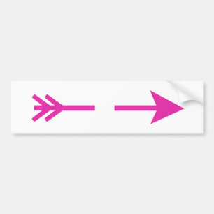 Autocollant De Voiture Flèche rose brisé Le MUSÉE Zazzle Cadeaux