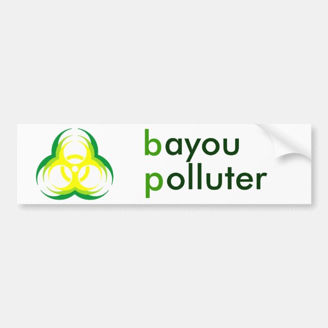 Autocollant De Voiture fleur 1, pollueur de biohazard de bayou (Devant)