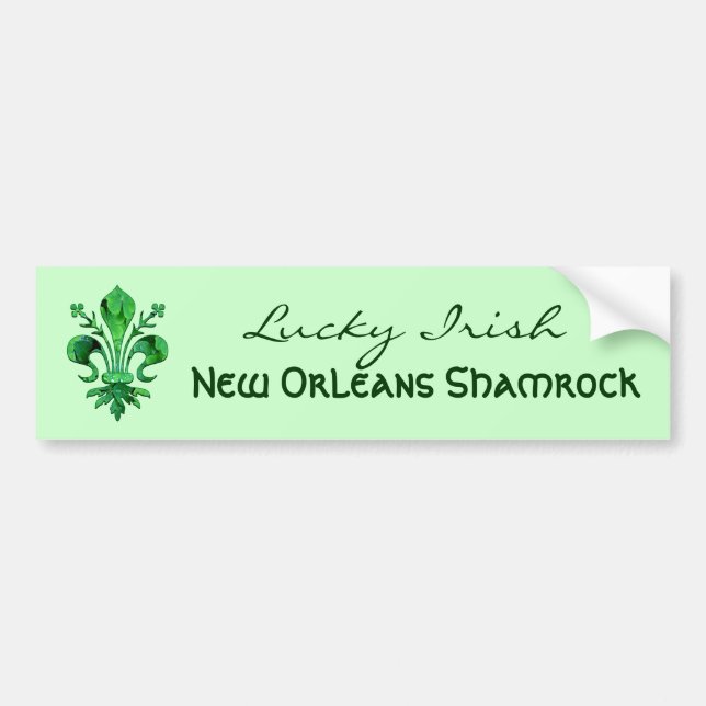 Autocollant De Voiture Fleur chanceux de lis de St Patrick (Devant)