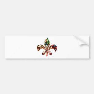 Autocollant De Voiture fleur-De-lis : Conception rouge extraordinaire