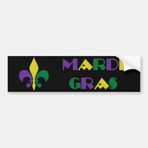 Autocollant De Voiture ~ Fleur De Lis de mardi gras
