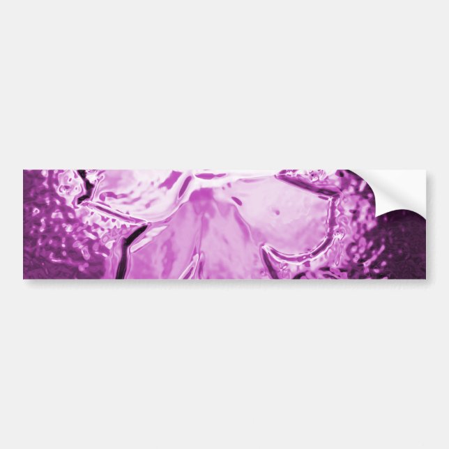 Autocollant De Voiture Fleur de verre violet (Devant)