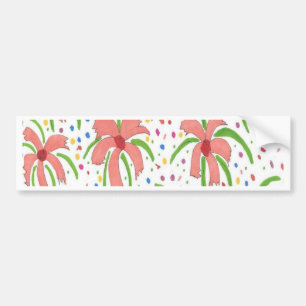 Autocollant De Voiture Fleurs de Fiesta tropicales