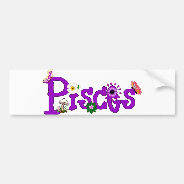 Autocollant De Voiture Fleurs de Poissons (Devant)