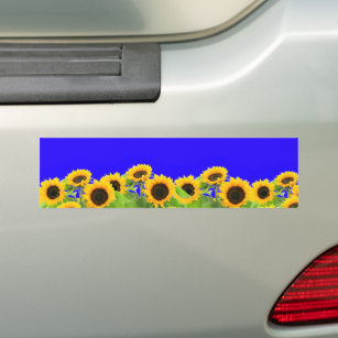 Autocollant De Voiture Fleurs de soleil - Liberté Ukraine Paix drapeau uk