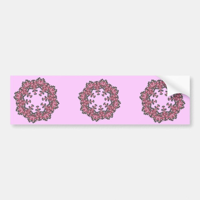 Autocollant De Voiture Fleurs roses (Devant)
