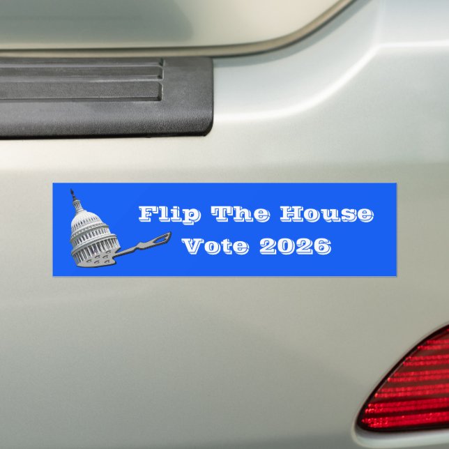 Autocollant De Voiture Flip The House Vote Blue 2026 (En voiture)