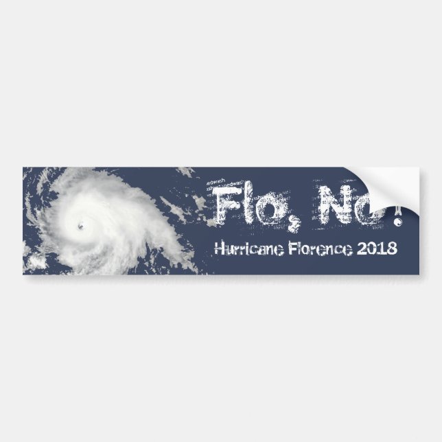 Autocollant De Voiture Flo, No! Hurricane Florence 2018 (Devant)