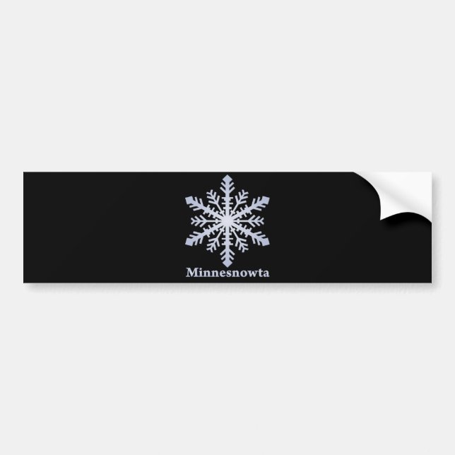 Autocollant De Voiture Flocon de neige de bleu de Minnesnowta (Devant)