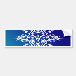 Autocollant De Voiture FLOCON DE NEIGE sur Bleu