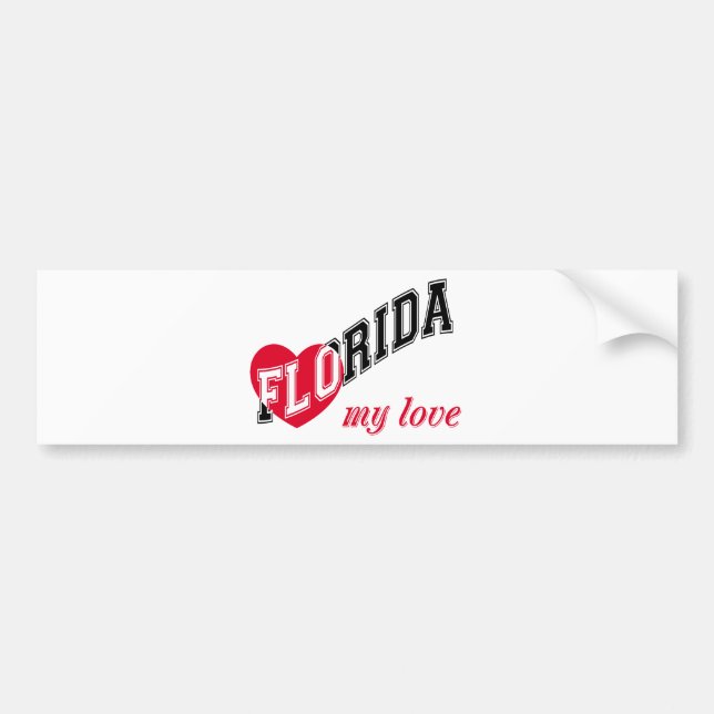 Autocollant De Voiture Floride mon amour (Devant)