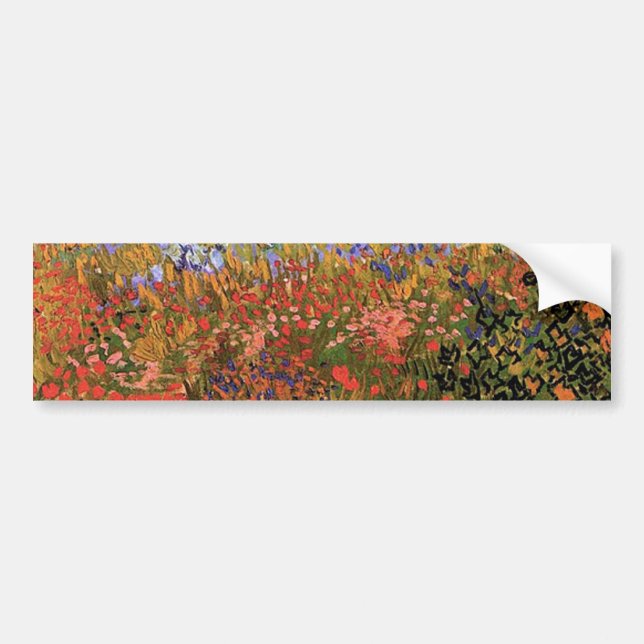 Autocollant De Voiture Flower Garden, Vincent van Gogh. (Devant)